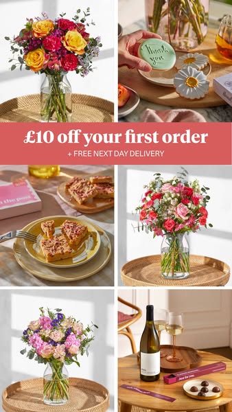 Bloom & Wild ad: £10 off your first order