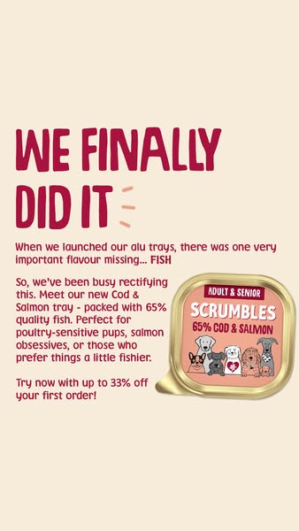 Scrumbles ad: Try With Up to 33% Off!