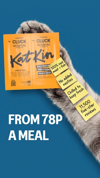 KatKin ad: 100% fresh meat for healthy cats
