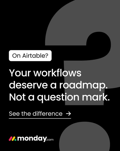 monday.com ad: See the difference.