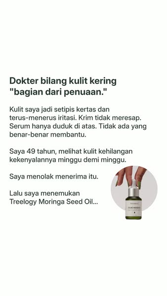 Treelogy ad: Kulit Sensitif Butuh Lebih Sedikit, Bukan Lebih Banyak