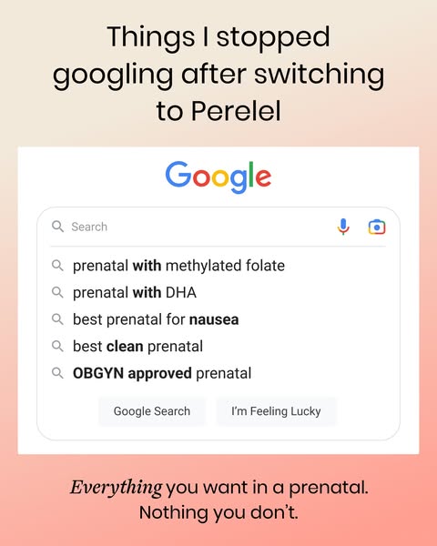 Perelel ad: Prenatals Without the Junk