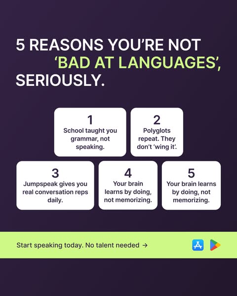 Jumpspeak ad: Learn a New Language By Actually Speaking It
