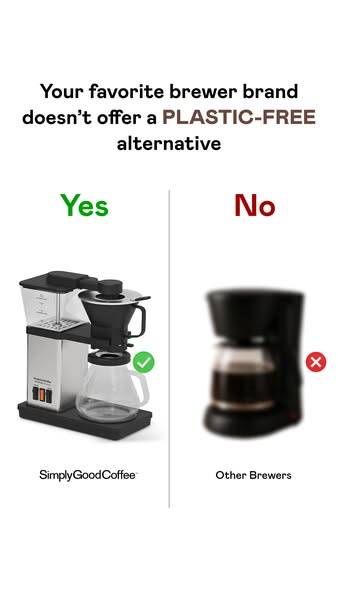 Simply Good Coffee ad: Plastic-free brewing!