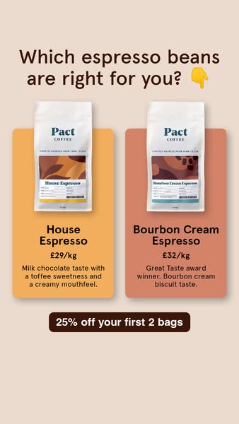 Pact Coffee ad: Freshly roasted to order ☕