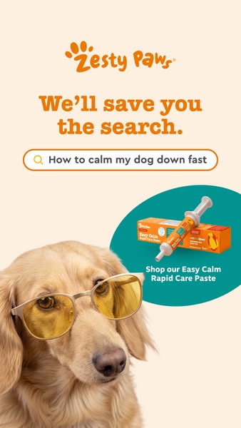 Zesty Paws UK ad: Fast acting calming support