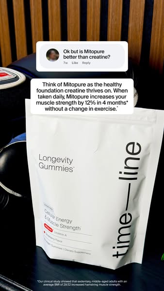 Timeline Longevity ad: Increase Muscle Strength With Mitopure®