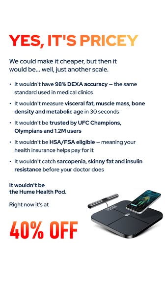 Hume Health ad: 98% DEXA Accuracy