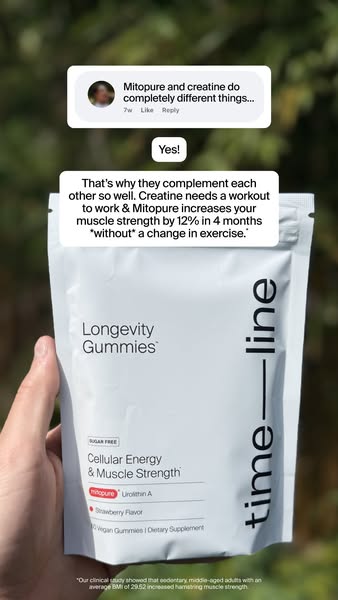 Timeline Longevity ad: Increase Muscle Strength With Mitopure®