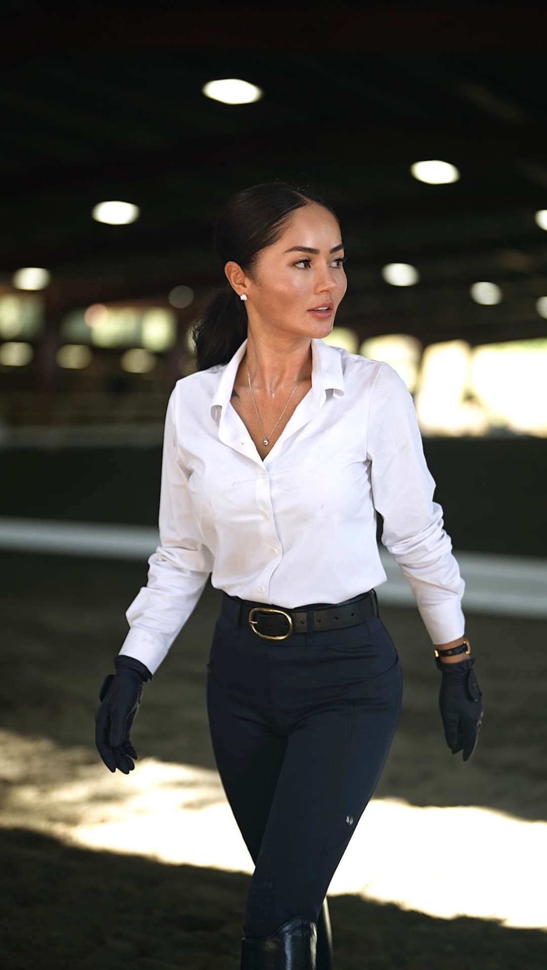 NOBLE PANACEA ad: After long days at the barn, my nighttime routine using @noblepanacea RetiNAD+ Renewal Booster is how I reset to reach my peak skin's potent