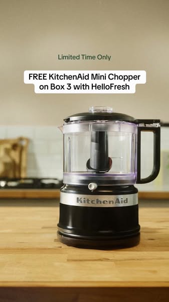 HelloFresh ad: Free KitchenAid Mini Chopper
