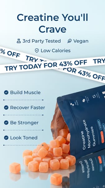 OMNI Longevity ad: Creatine Made Delicious 🍉 🍑