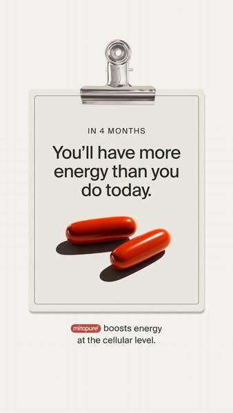 Timeline Longevity ad: Get Your Energy Back With Mitopure®