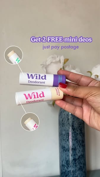 Wild ad: Try Wild before you buy! Claim your free mini deodorants and refillable case. Only pay shipping!