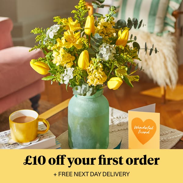 Bloom & Wild ad: £10 off your first order