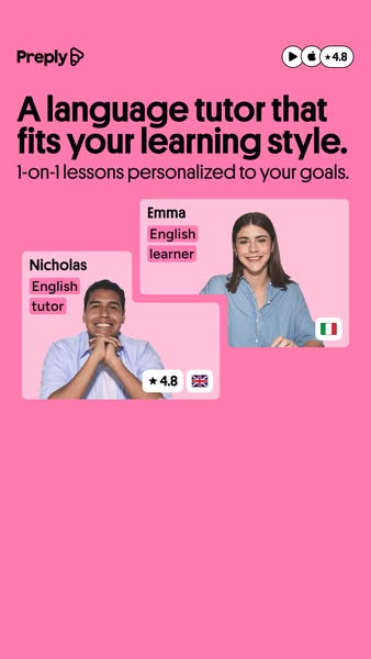 Preply ad: Find your language tutor.