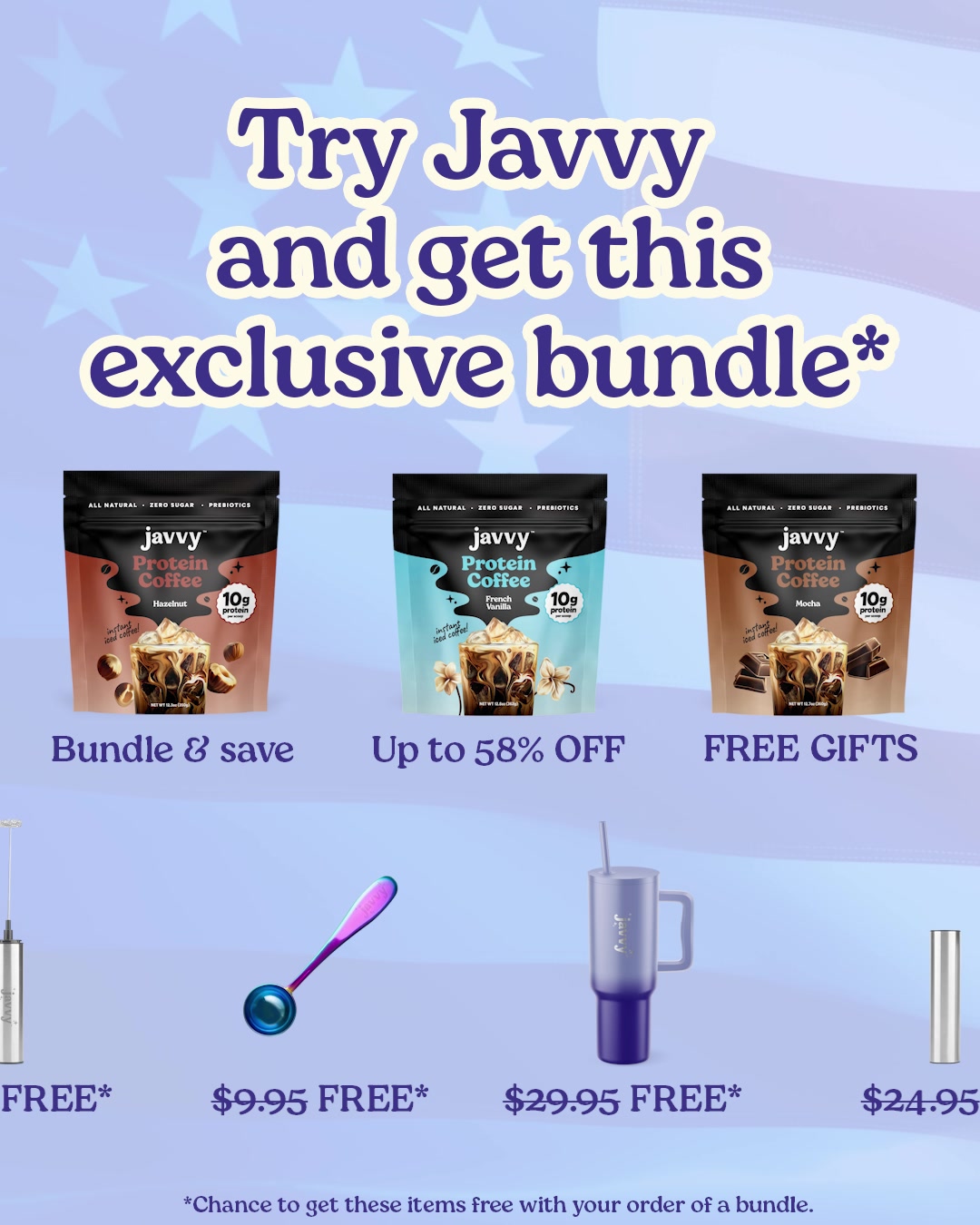 Javvy ad: 🎆 RED, WHITE & JAVVY 🎆
