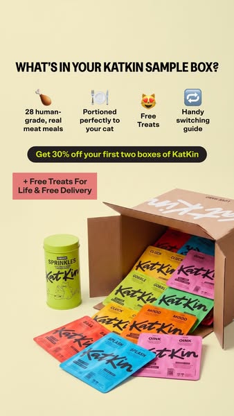 KatKin ad: 100% fresh meat for healthy cats