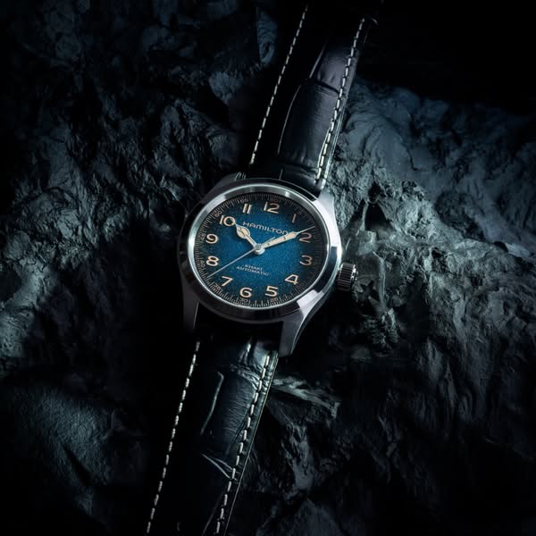 Hamilton ad: Khaki Field Murph Blue