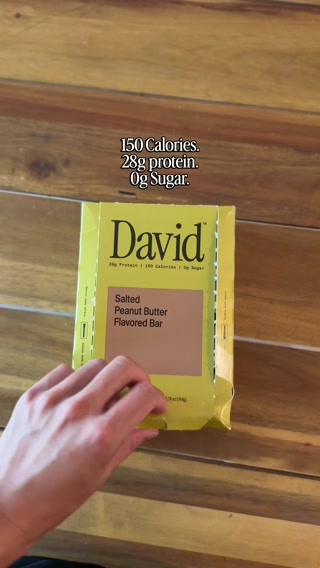 David Protein ad: 28g Protein. 150 Calories. 0g Sugar.