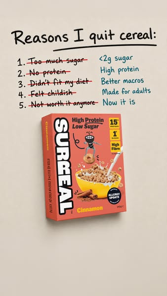 Surreal ad: Not 'Low Sugar'. Under 1g.
