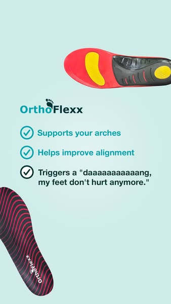 OrthoFlexx ad: Arch Support That Doesn't Collapse