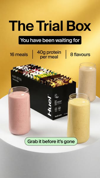 Huel ad: This is a meal. Not a protein shake.