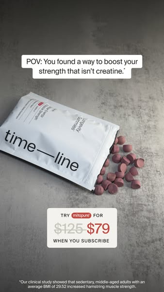 Timeline Longevity ad: Increase Muscle Strength With Mitopure®