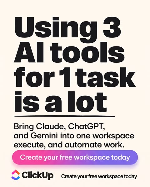 ClickUp ad: Lost: One Simple Workflow