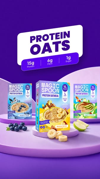 Magic Spoon Cereal ad: Breakfast With Benefits: Protein Oatmeal 🥣 💪🏽