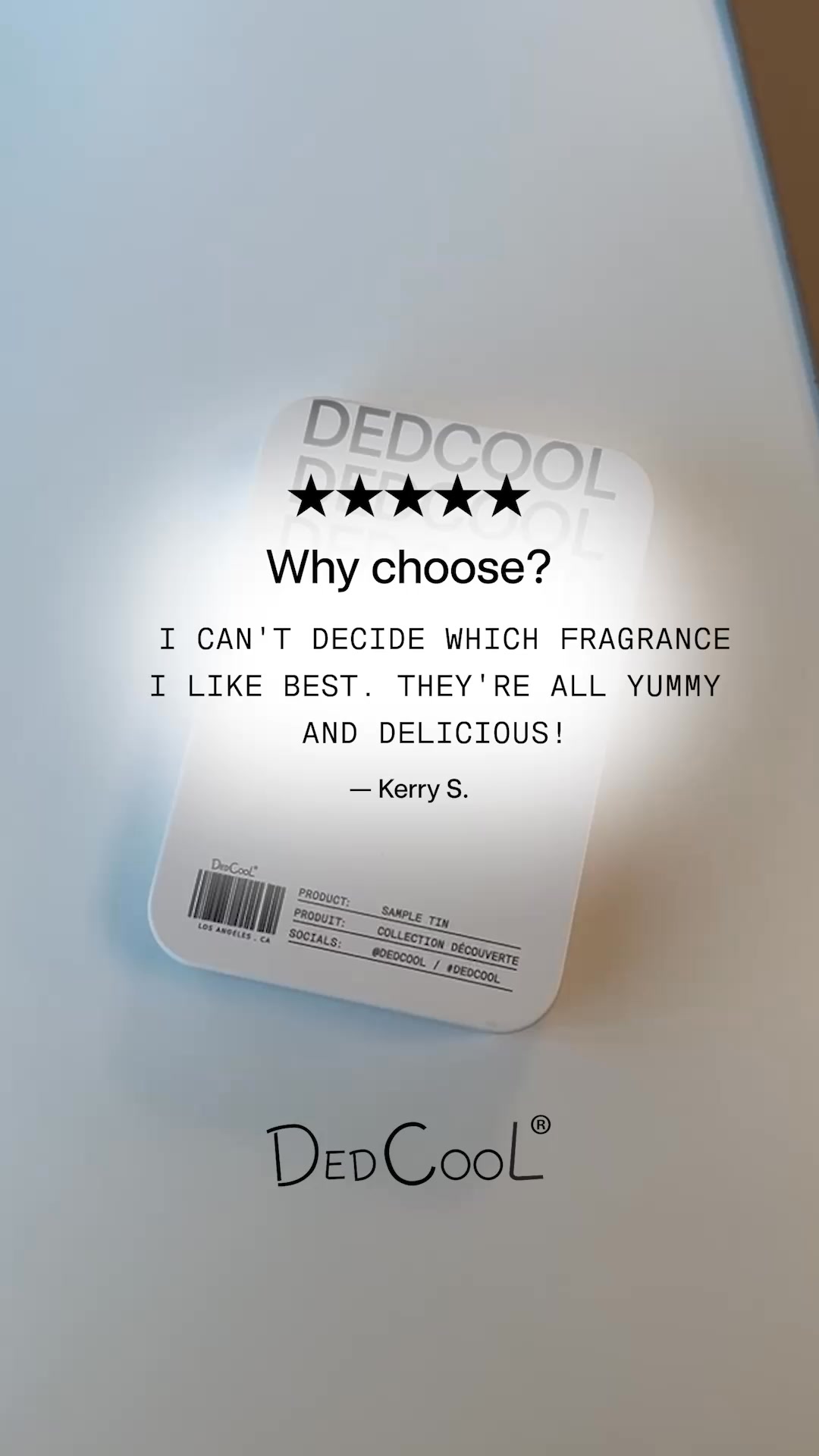DedCool ad: Dedcool Discovery Set + 20% off full-size fragrance