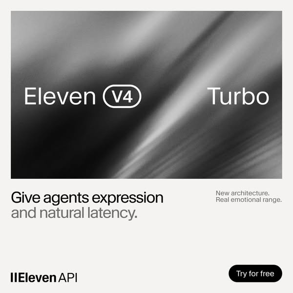 ElevenLabs ad: Introducing Eleven v4