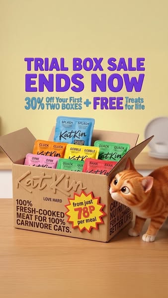 KatKin ad: 100% fresh meat for healthy cats