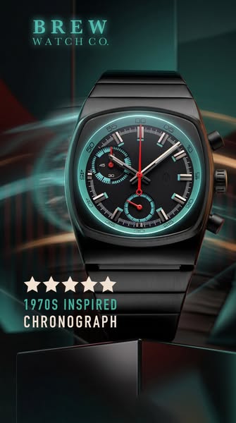 Brew ad: 1970s Inspired Watch Design