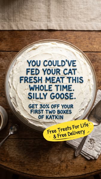 KatKin ad: 100% fresh meat for healthy cats