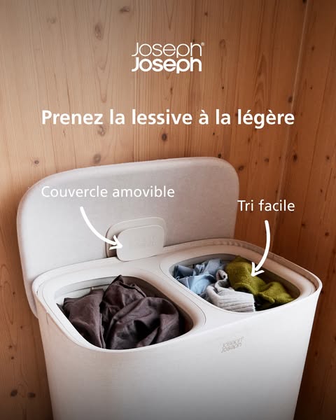Joseph Joseph ad: La lessive est un travail sans fin. Mettez-y un frein.