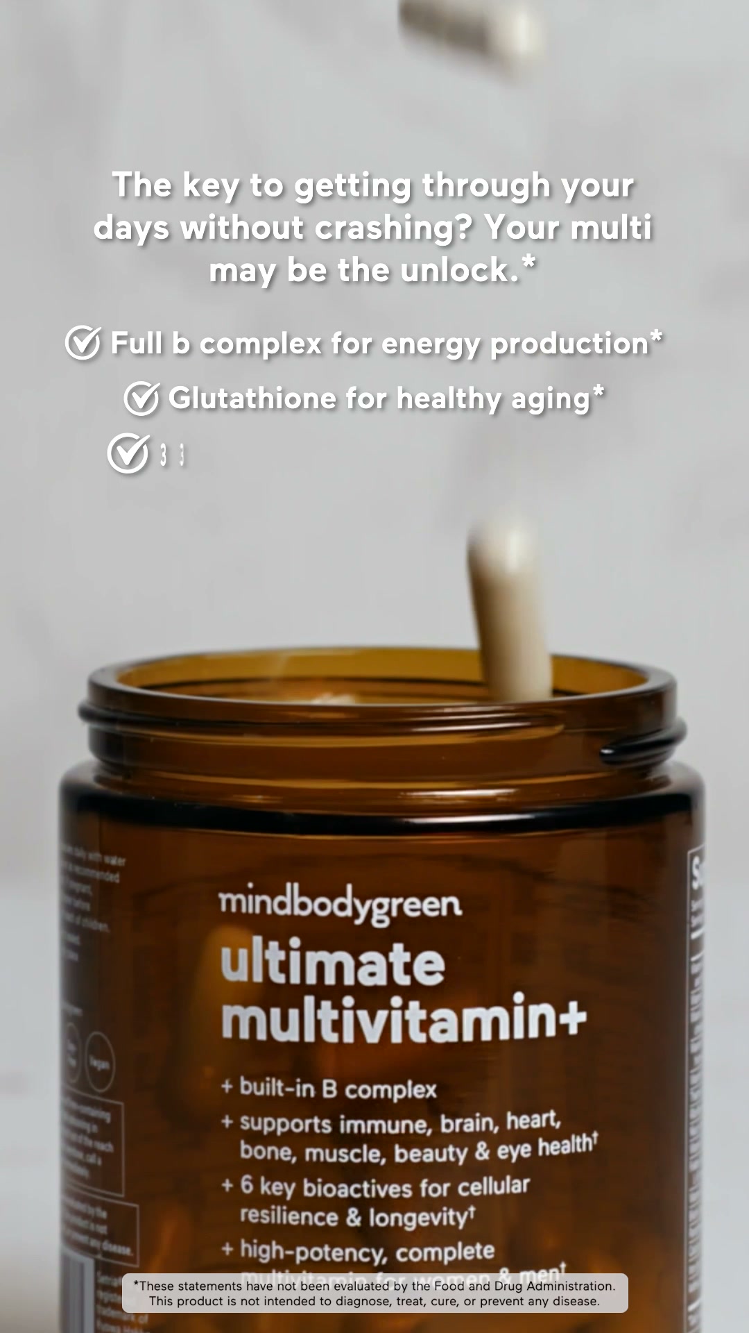 mindbodygreen ad: Just one multi to support healthy aging*