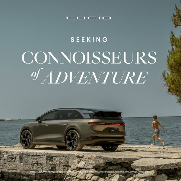 Lucid Motors ad: Book a demo drive