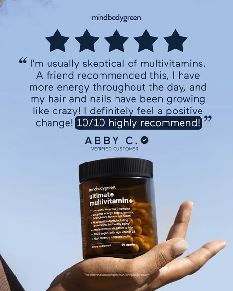 mindbodygreen ad: ultimate multivitamin+ by mindbodygreen