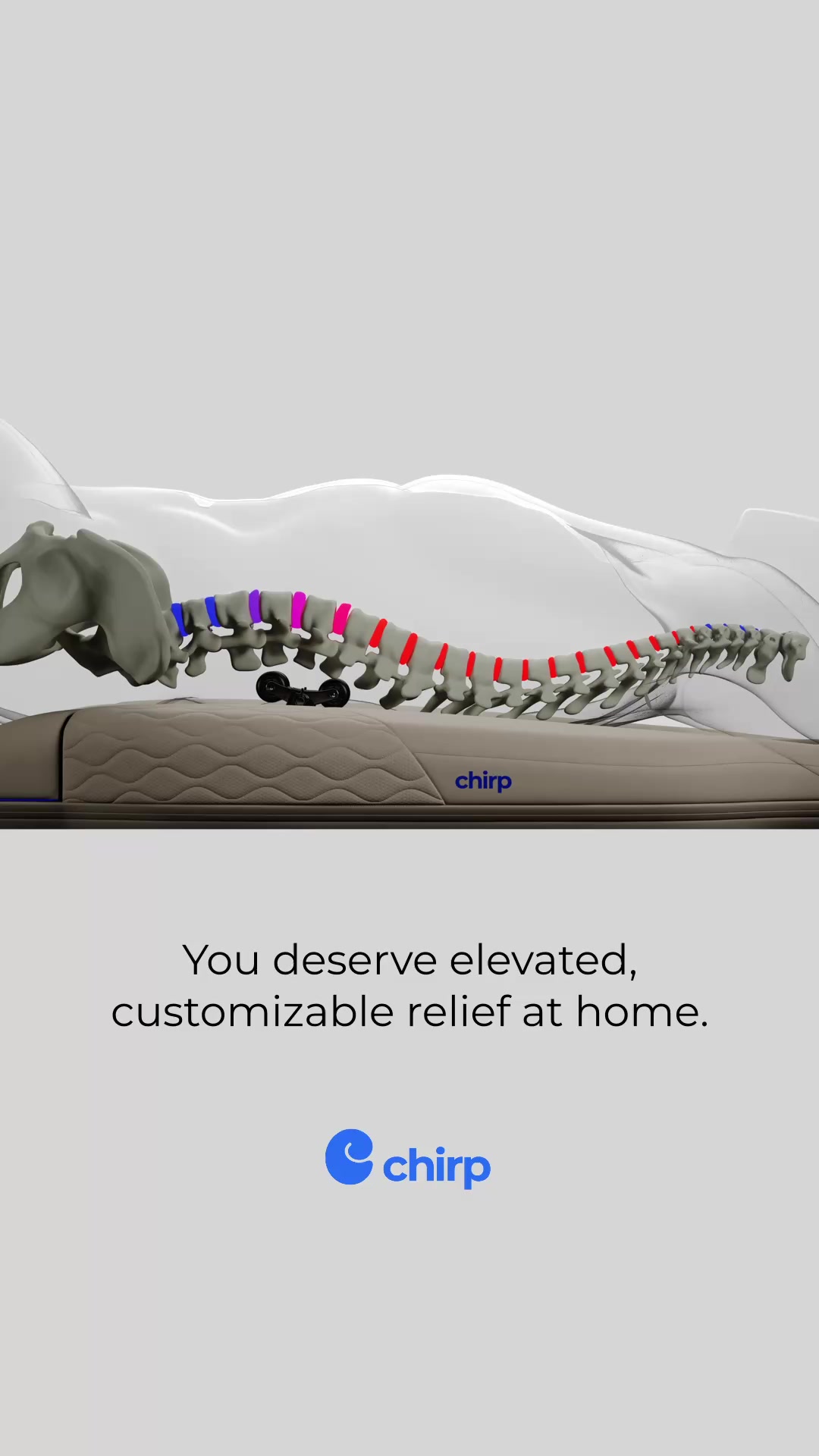 Chirp ad: Clinic-Level Back Relief at Home
