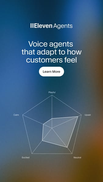 ElevenLabs ad: Every Mood Met With the Right Tone