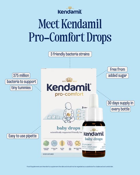 Kendamil ad: Discover Kendamil's Pro-Comfort Baby Drops