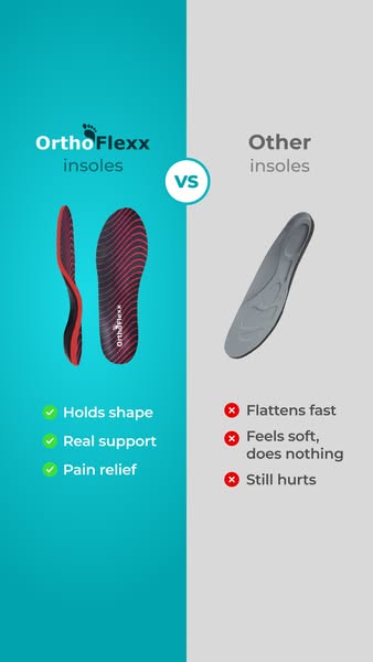 OrthoFlexx ad: Arch Support That Doesn't Collapse