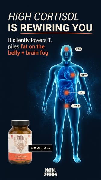 Primal Viking ad: High Cortisol Is The Silent Pandemic Hitting Men Over 30