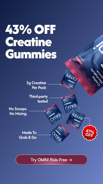 OMNI Longevity ad: Creatine Made Delicious 🍉 🍑