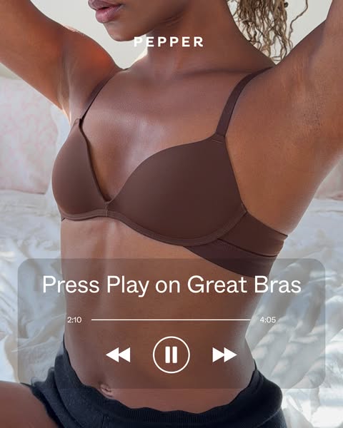 Pepper ad: 🔁 Repeat-worthy bras.