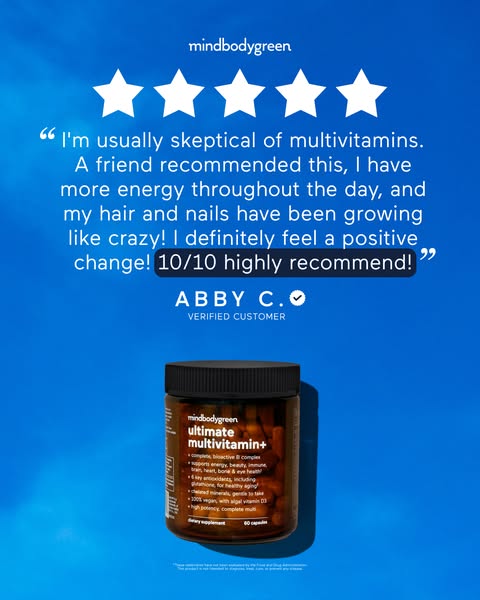 mindbodygreen ad: ultimate multivitamin+ by mindbodygreen
