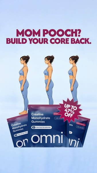 OMNI Longevity ad: Creatine Made Delicious 🍉 🍑