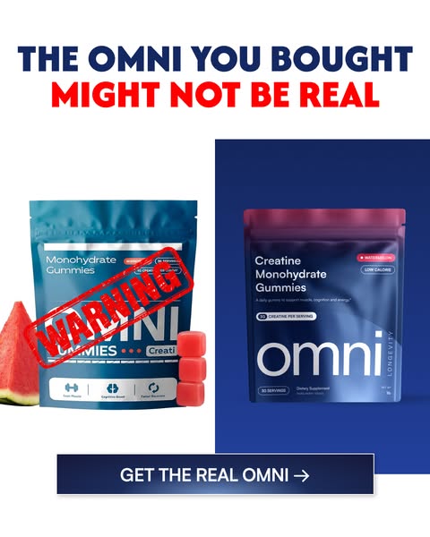 OMNI Longevity ad: Creatine Made Delicious 🍉 🍑
