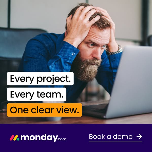 monday.com ad: One view of your entire portfolio